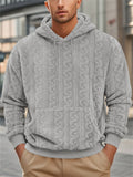 Men's Winter Casual Loose Fluffy Hoodies with Pocket