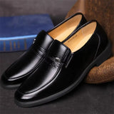 Men's Cozy Soft Sole Slip-On PU Leather Dress Shoes