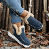 Women's Super Comfy Plush Lined Fuzzy Slip-On Ankle Boots