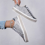 Ladies Trendy Sparkling Low Top Sequin Shoes