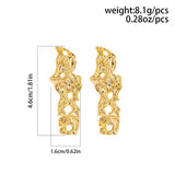 Hollow Out Geometric Figure Piercing Earring for Lady