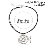 Female Ethnic Style Swirl Pendant Thread Necklace