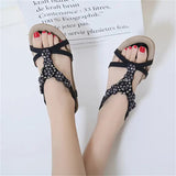 Women's Contrast Color Sparkling Rhinestone Flower Sandals