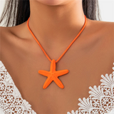 Women's Iron Chain Starfish Necklace