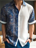 Cuba Holiday Print Short Sleeve Shirt for Men