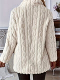 Winter Warm Double-Sided Plush Lapel Pocket Coat for Female