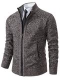 Stand Collar Zipper Knitted Sweaters for Men