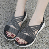 Cozy Open Toe Cross Strap Beach Sandals for Women