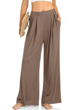 Loose Fit Wide-Leg Elastic Waist Pants for Women