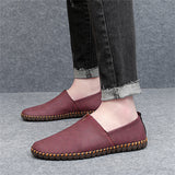 Men's Casual Lightweight Rubber Sole Stitching Flats