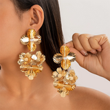 Female Vogue Faux Pearl Flower Drop Earrings