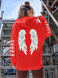 Unique Angel Wings Printed Hoodies for Women