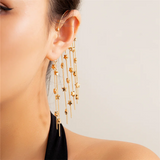 Fashionable Shotting Star Tassel Clip Earring for Women