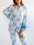 Christmas New Year Cute Fluffy Pajama Set for Female