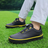 Men's Casual Walking Contrast Color Soft Sole Golf Shoes