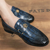 Men's Fashionable British Style Metal Buckle Dress Shoes