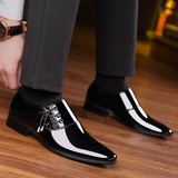 Men's Classic Lace-Up Patent Leather Dress Shoes