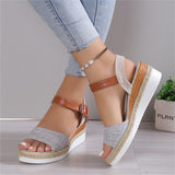 Female Ankle Buckle Strap Non-slip Platform Sandals