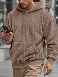 Men's Winter Casual Loose Fluffy Hoodies with Pocket