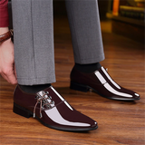 Men's Classic Lace-Up Patent Leather Dress Shoes