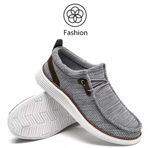 Men's Non Slip Lace-Up Durable Mesh Flat Shoes