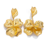 Wedding Party Rose Petal Drop Earrings for Lady