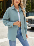 Chic Loose Lapel Solid Color Blouses for Women