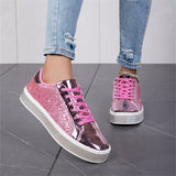 Ladies Trendy Sparkling Low Top Sequin Shoes