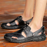 Men's Summer Breathable Handsewn Soft Cow Leather Sandals