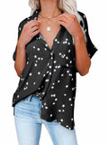 Five-pointed Star Print Casual Blouses for Ladies