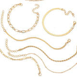 6pcs/Set Multi-layer Thin Chain Simple Bracelets