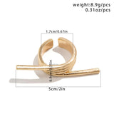 Simple Casual Metal Circle Opening Ring for Women