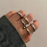 8Pcs/Set Simple Adjustable Open Couple Rings