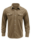 Men's Casual Corduroy Long Sleeve Autumn Button Shirt