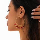 Cute Mushroom & Cherry Forest Holiday Hoop Earrings for Women