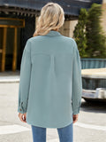 Chic Loose Lapel Solid Color Blouses for Women