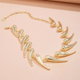 Chunky Metal Chilli Shaped Necklace for Women