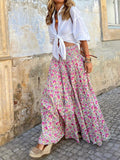 Boho Abstract Print Holiday Skirt for Women