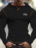 Male Vogue Slim Fit Streetwear Waffle Hoodies