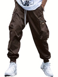 Men's Fashionable Streetwear Solid Cargo Trousers