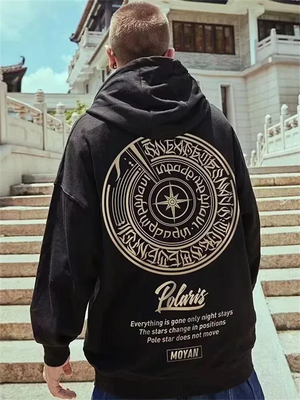 Polaris Astrolabe Design Personality Hoodies for Couples