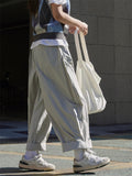 Ladies Spring Summer Drawstring Pants with Pockets