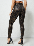 High-Rise Snake Print Leggings for Ladies