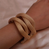 Unisex Hollow Out Net Design Open Bracelets