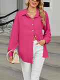 Candy Color Loose Casual Long Sleeve Blouse for Women