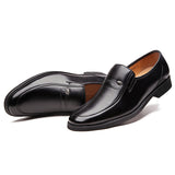 Men's Cozy Soft Sole Slip-On PU Leather Dress Shoes