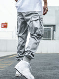 Men's Fashionable Streetwear Solid Cargo Trousers