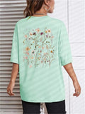 Women's Beautiful Flower Print Cozy Oversized T-shirts