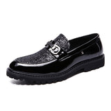 Men's Glitter Sequins Party Wedding Thick-Soled Formal Shoes