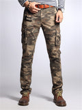 Solid Color & Camouflage Print Hard-Wearing Cargo Pants for Men